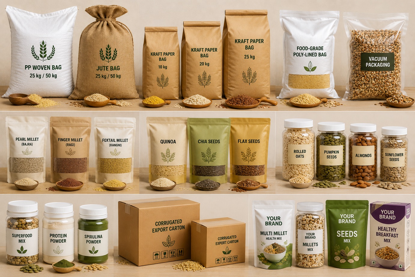 packaging solutions for millets & health foods